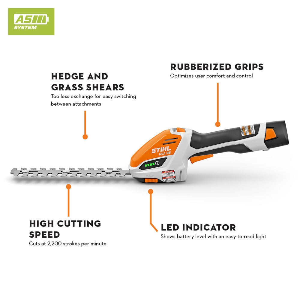Stihl HSA 26 10.8 Volt Cordless Battery-Powered Garden Shrub Shear Kit, large image number 2