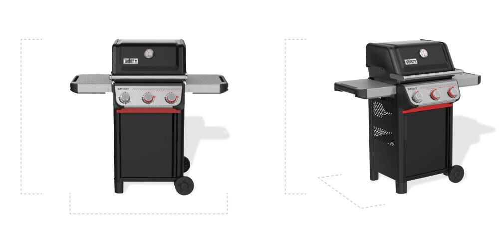 Weber Spirit E-325 26.6 Inch 3 Burner 31000 BTU Black Liquid Propane Gas Grill, large image number 4