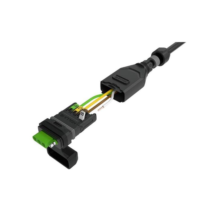 Hollins 4-Pin Flat Vehicle-End Connector, large image number 1