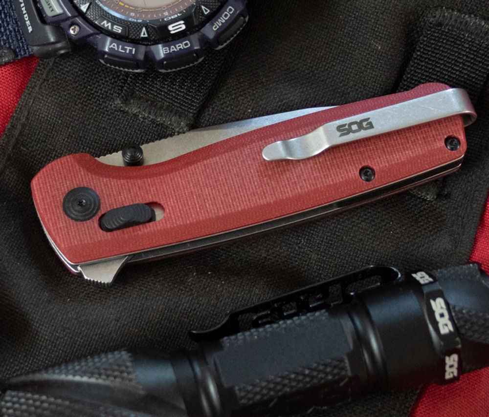 SOG Terminus XR G10 Folding Knife Crimson Red, large image number 5