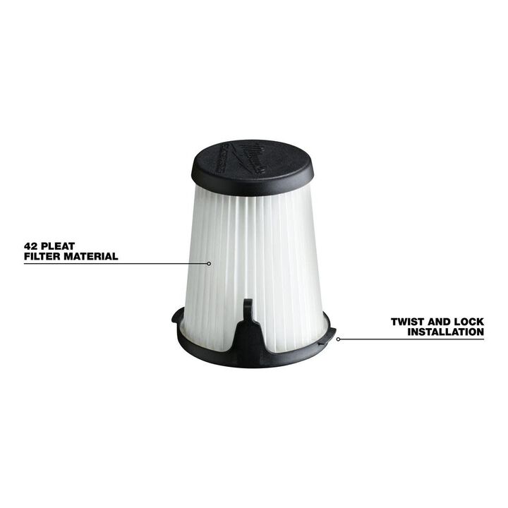Milwaukee 2pk Dry Pick Up Filter for 0850-20 Vacuum, large image number 2