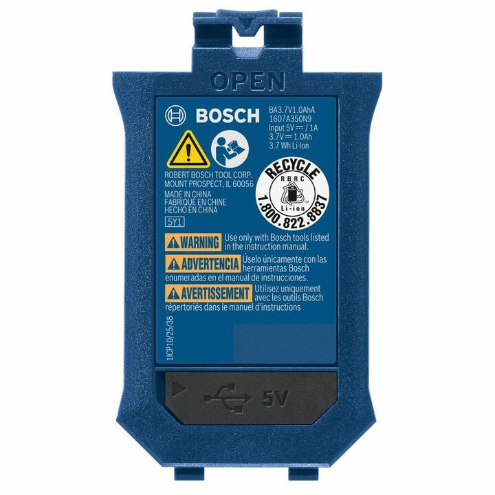 Bosch 3.7V 1Ah Lihtium Ion Power Tool Battery Pack, large image number 4