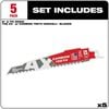 Milwaukee The Ax with Carbide Teeth SAWZALL Blade 6 in. 5T 5PK, small image number 2