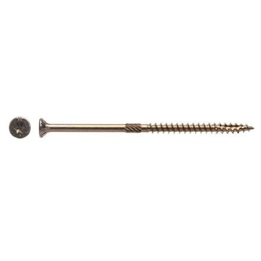 Western Builders Supply 4 In. Zinc Coated Flat Head Gold Interior Structural Wood Screw