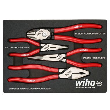 Wiha Classic Grip Pliers and Cutters Tray Set 4pc