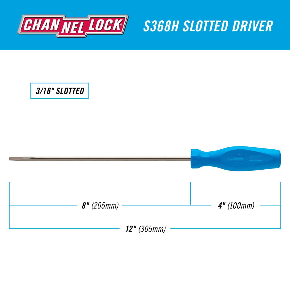 Channellock 3/16 Inch x 8 Inch Slotted Screwdriver, large image number 5