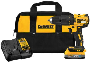 DEWALT 20V Compact Hammer Drill Kit with POWERSTACK Battery