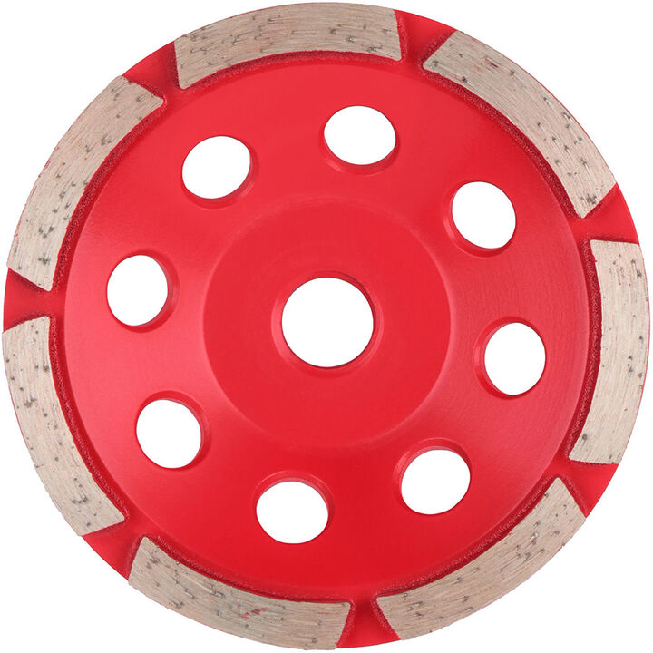 Milwaukee 4 Inch Single Row Segmented Rim Diamond Cup Wheel for Concrete Grinding