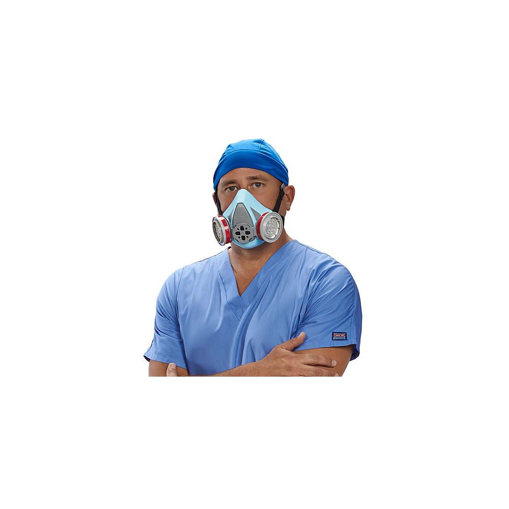 MSA Safety Works Advantage 900 Elastomeric Half-Mask Respirator, Blue, Medium, large image number 4