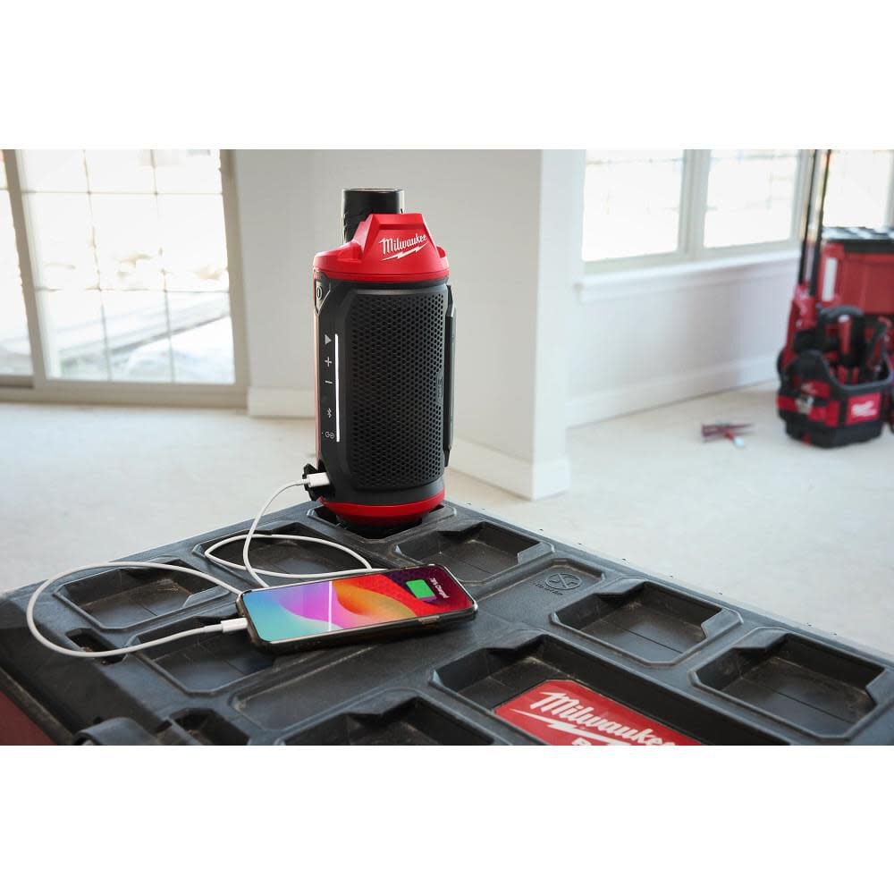 Milwaukee M12 Bluetooth Jobsite Speaker with PACKOUT Compatibility, large image number 13
