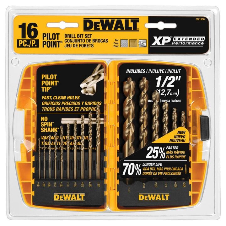 DEWALT 16 piece Pilot Point Drill Bit Set