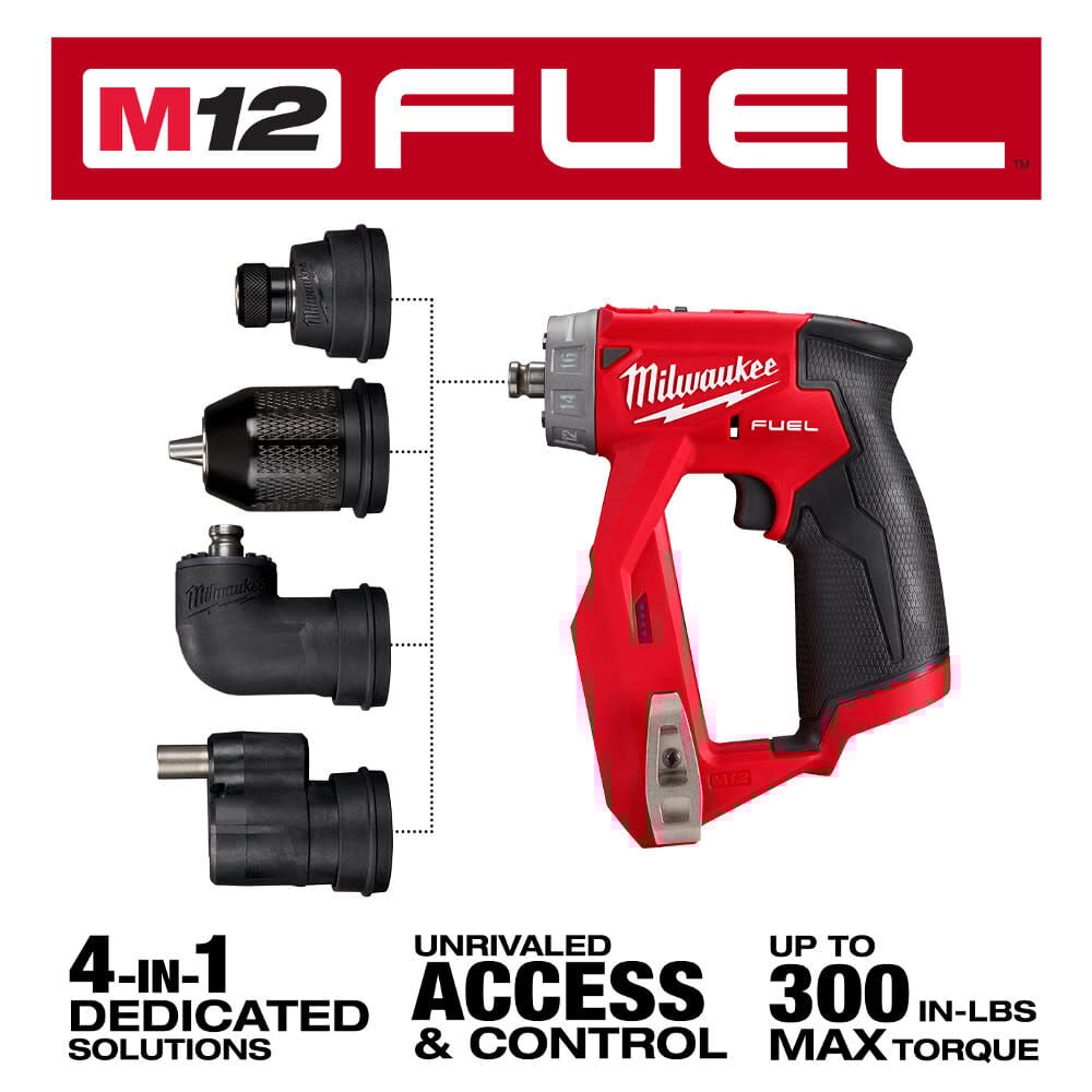 Milwaukee M12 Fuel Installation Drill Driver Straight Die Grinder Combo Kit Bundle 2505 22 2486 20 - Image 4