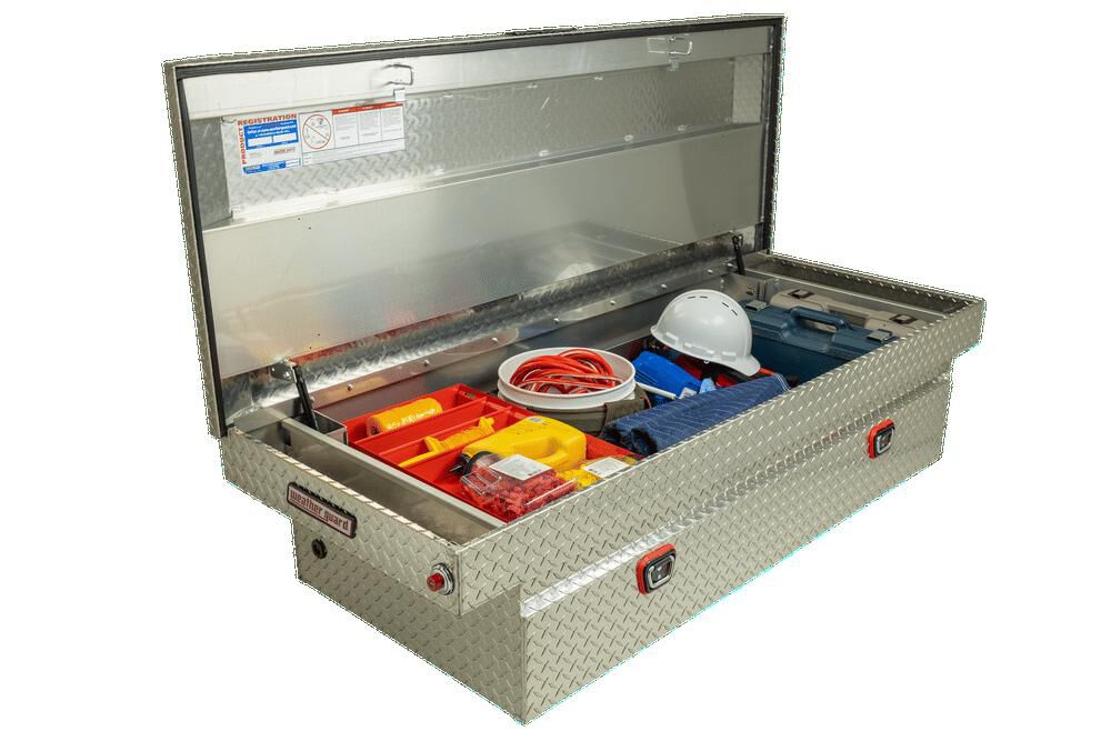 Weather Guard Saddle Truck Tool Box Aluminum Full Extra Wide Clear, large image number 9