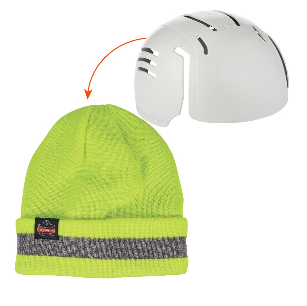 Ergodyne 6803ZI Reflective Beanie with UBCI Lime, large image number 1