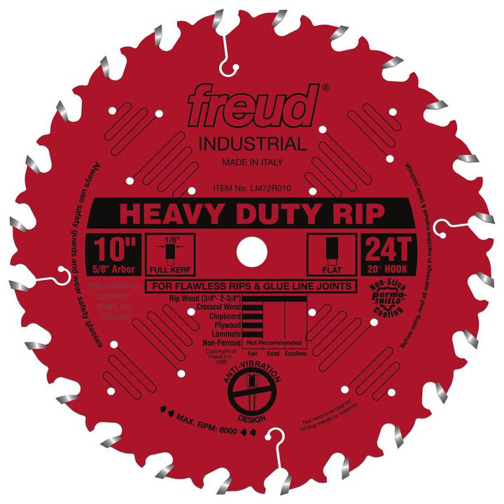 Freud 10in Heavy-Duty Rip Blade with Perma-SHIELD Coating