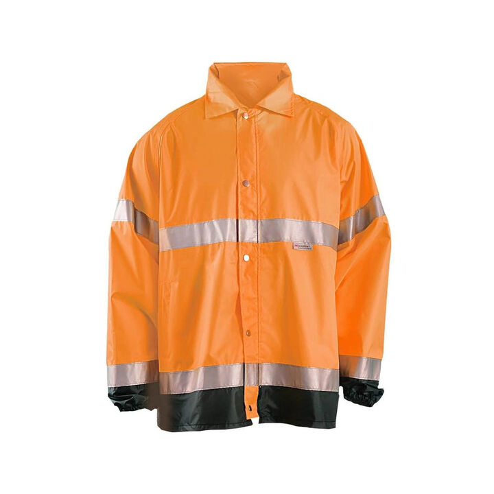 Occunomix Hi-Vis Orange Class 3 Premium Breathable Rain Jacket Small