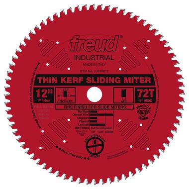 Freud 12in Thin Kerf Sliding Compound Miter Blade with Perma-SHIELD Coating
