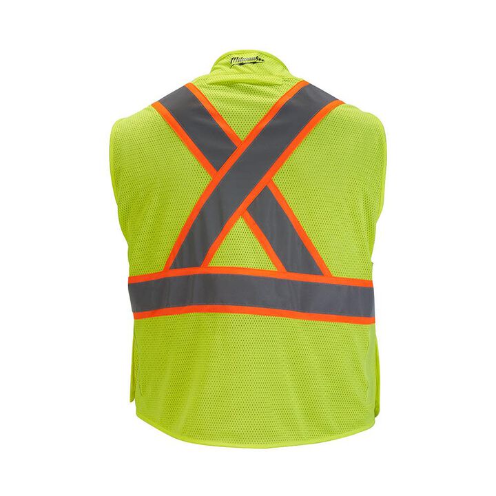 Milwaukee Class 2 Breakaway High Visibility Mesh Safety Vest, large image number 2