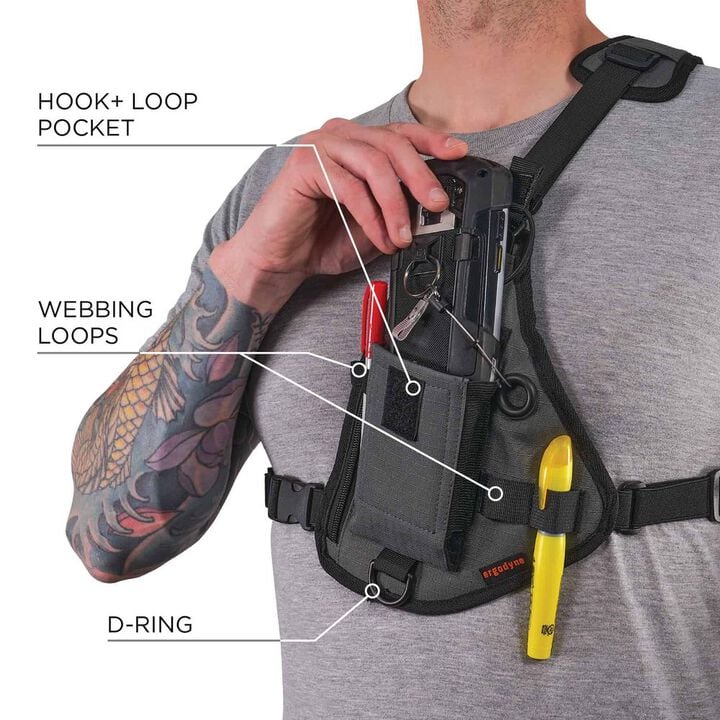 Ergodyne 3145 Barcode Scanner Chest Harness Orange, large image number 4