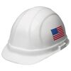 ERB Omega II Hard Hat - White with American Flag, small