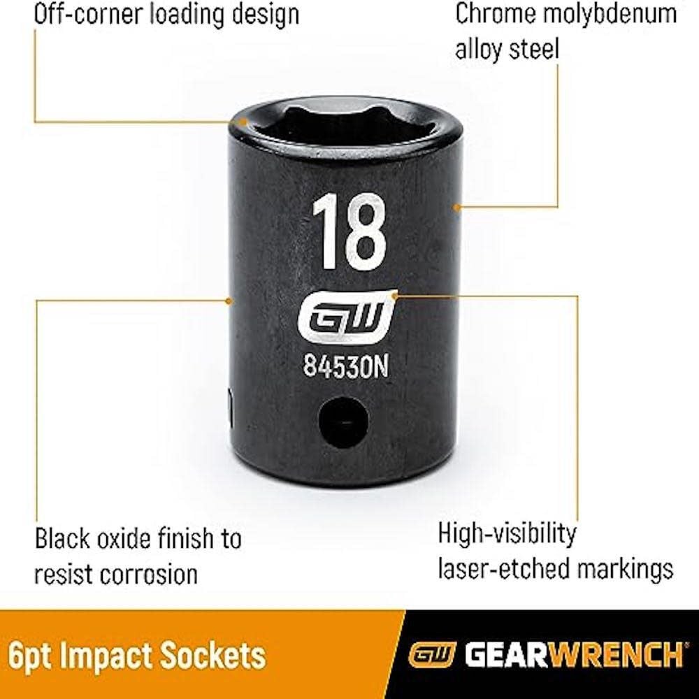 Gearwrench 1 2in Drive 6 Point Deep Impact Sae Metric Socket Set 27pc 84949n Simolary simolary.com 11