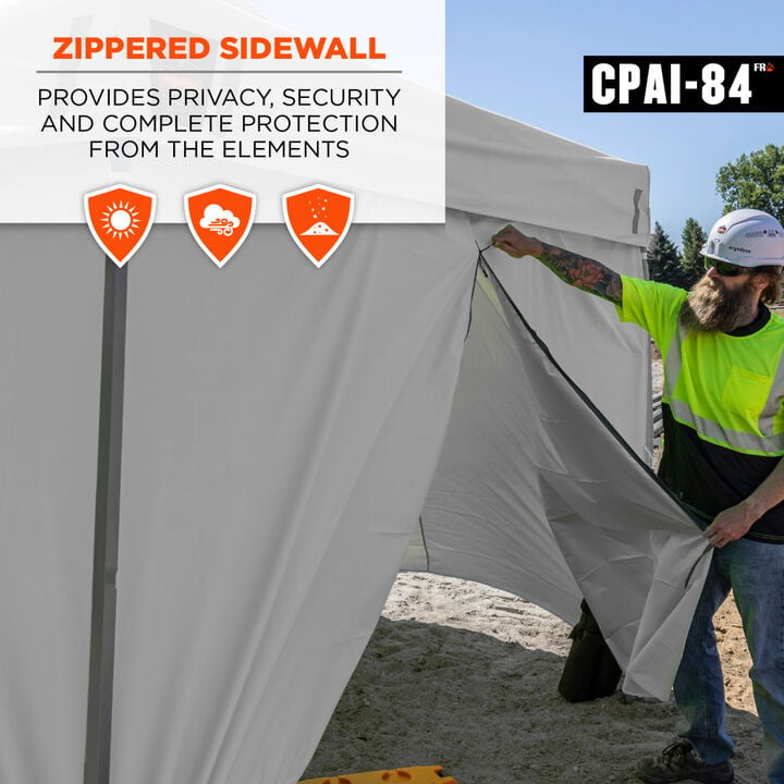 Ergodyne Pop-Up Tent Sidewall Kit White, large image number 2