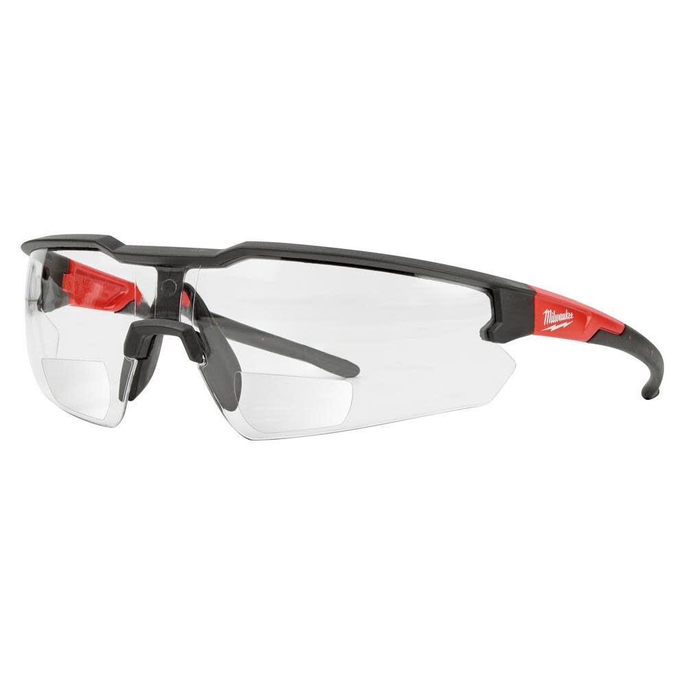 Milwaukee Safety Glasses - +1.00 Magnified Clear Anti-Scratch Lenses (Polybag), large image number 1