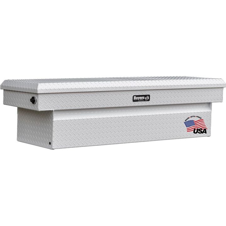 Buyers Products Company 18 x 20 x 71 Inch Diamond Tread Aluminum Crossover Truck Tool Box Gloss White, large image number 0