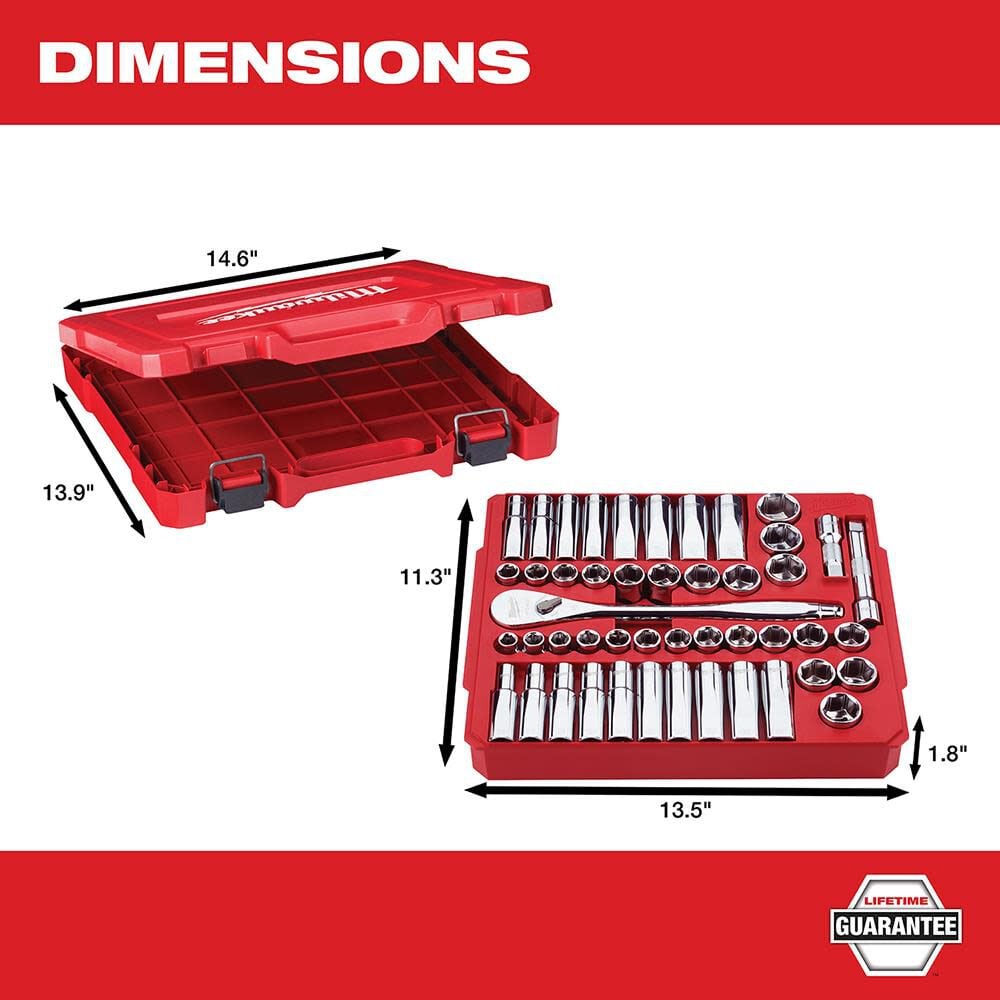 Milwaukee 47 Pc 1 2 In Socket Wrench Set Sae Metric 48 22 9010 Simolary simolary.com 8