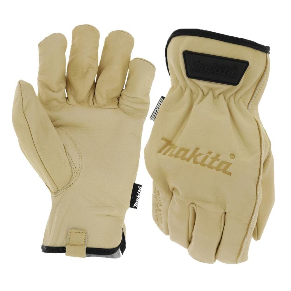 Makita Driver Gloves Genuine Leather Cow Size Large – T-04195
