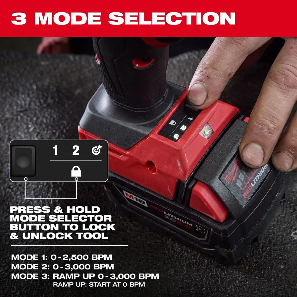 Milwaukee M18 FUEL STRIKER Hammer Chisel Kit with Protective Boot and 5 Pieces Hammer Chisel Bit Set Bundle, large image number 12