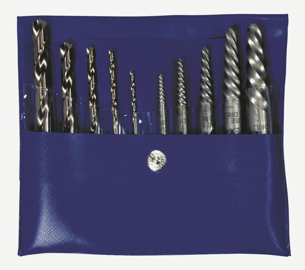Irwin 10pc Spiral Extractor Drill Bit Set 11117 Acme Tools