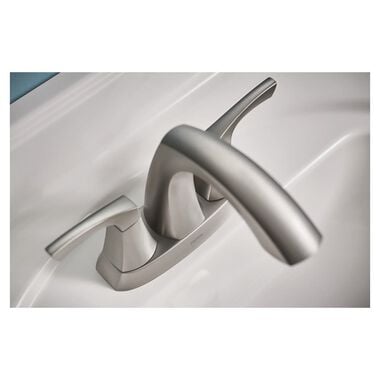 Moen Lindor Bathroom Faucet Spot Resist Nickel 2 Handle High Arc, large image number 2