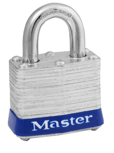 Master Lock 1-9/16 In. (40mm) Wide Laminated Steel Pin Tumbler Padlock Universal Pin - 3UP