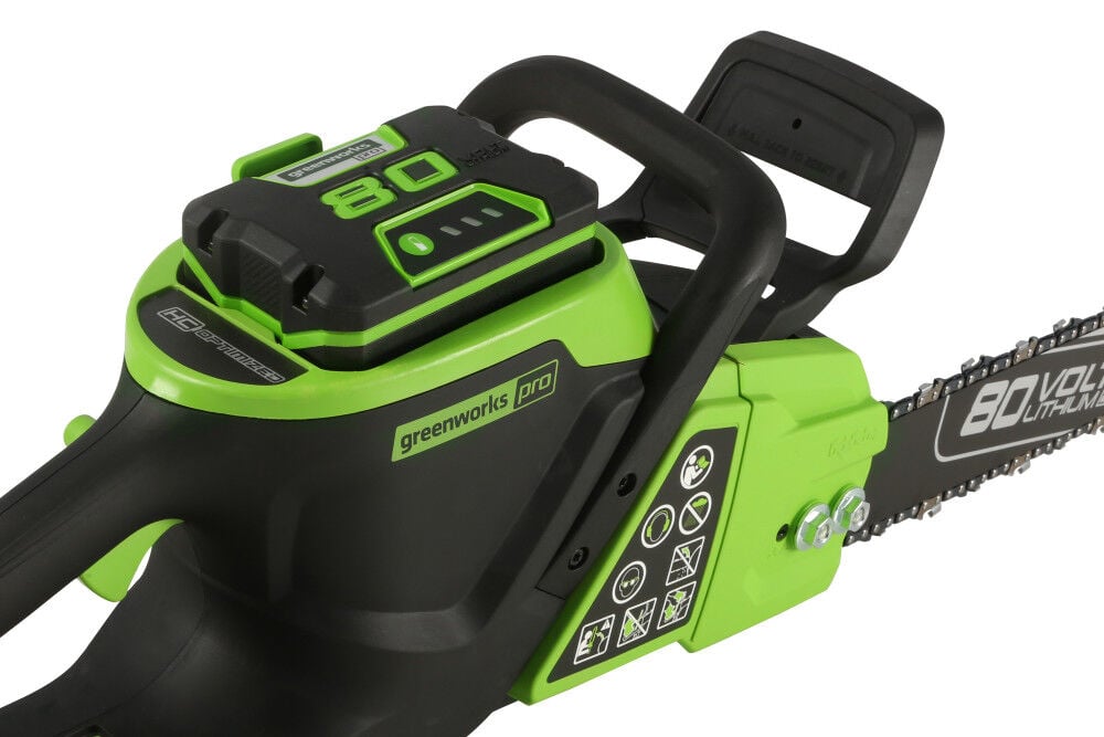Greenworks 16in 80V Brushless Chainsaw with 4Ah Battery & Rapid Charger