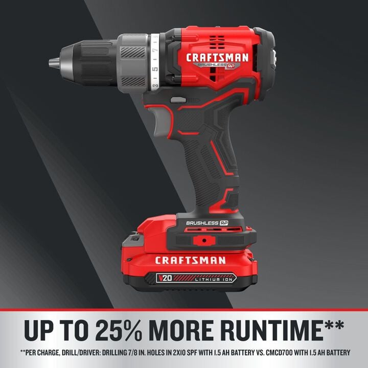 CRAFTSMAN V20 BRUSHLESS RP 2-Tool Combo Kit with 2 Batteries, large image number 4