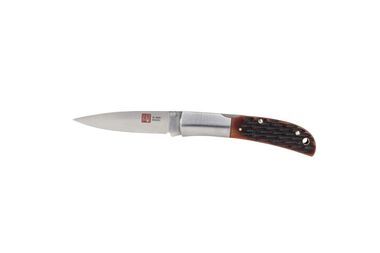 AL MAR Knives Honey Jigged Bone 3.15in Folding Knife, Brown