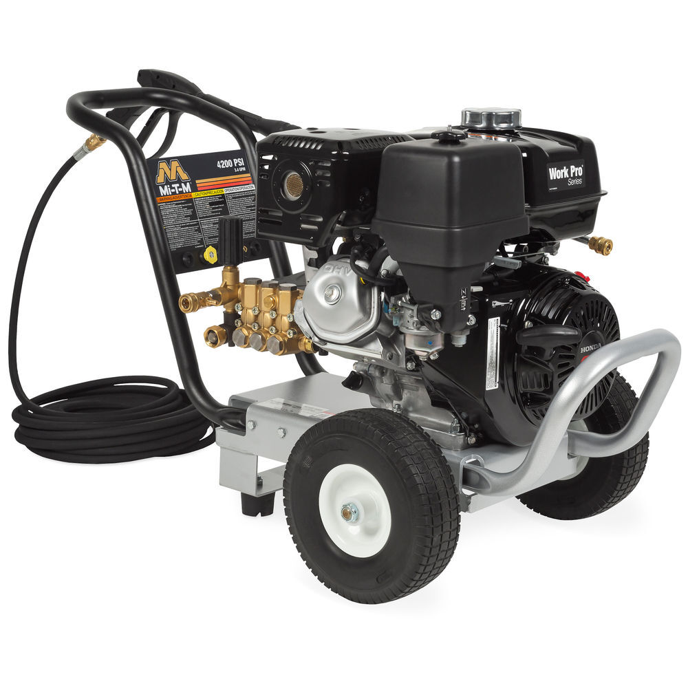 Mi T M Work Pro 4200 PSI 3.4 GPM Gas Powered Cold Water Pressure Washer with 3 Spray Tips, large image number 1