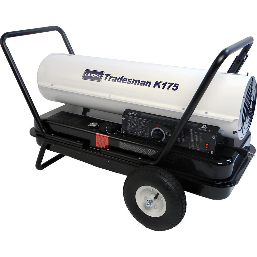 LB White Tradesman Forced Air Open Flame Multi fuel 175K BTU heater, large image number 1