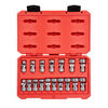 Tekton 3/8 Inch 6 Point U-Joint Socket Set, 17 Pieces (3/8-3/4 Inch, 10-19 mm), small image number 2