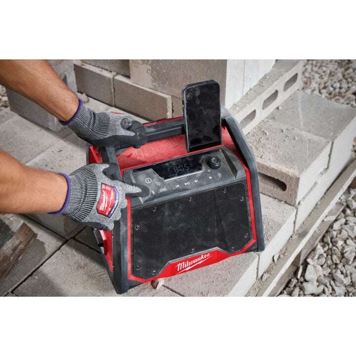 Milwaukee M18 Bluetooth Jobsite Radio + Charger & Packout Tool Box Set Bundle, large image number 11