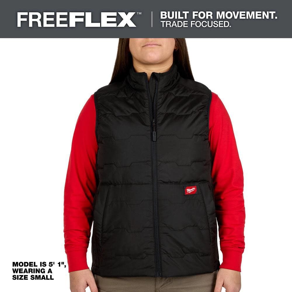 Milwaukee Womens FREEFLEX Lightweight Insulated Vest Black Size 2XL – F350B-2X