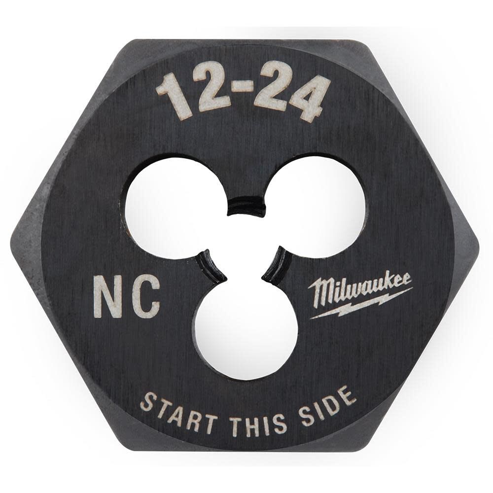 Milwaukee 12-24 NC 1-Inch Hex Threading Die, large image number 1