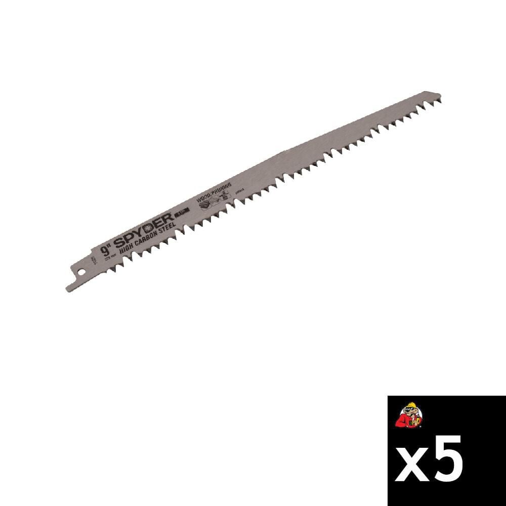 Spyder 9 Inch 5 TPI Fleam Ground HCS Pruning Reciprocating Blade, 5 Pieces, large image number 1