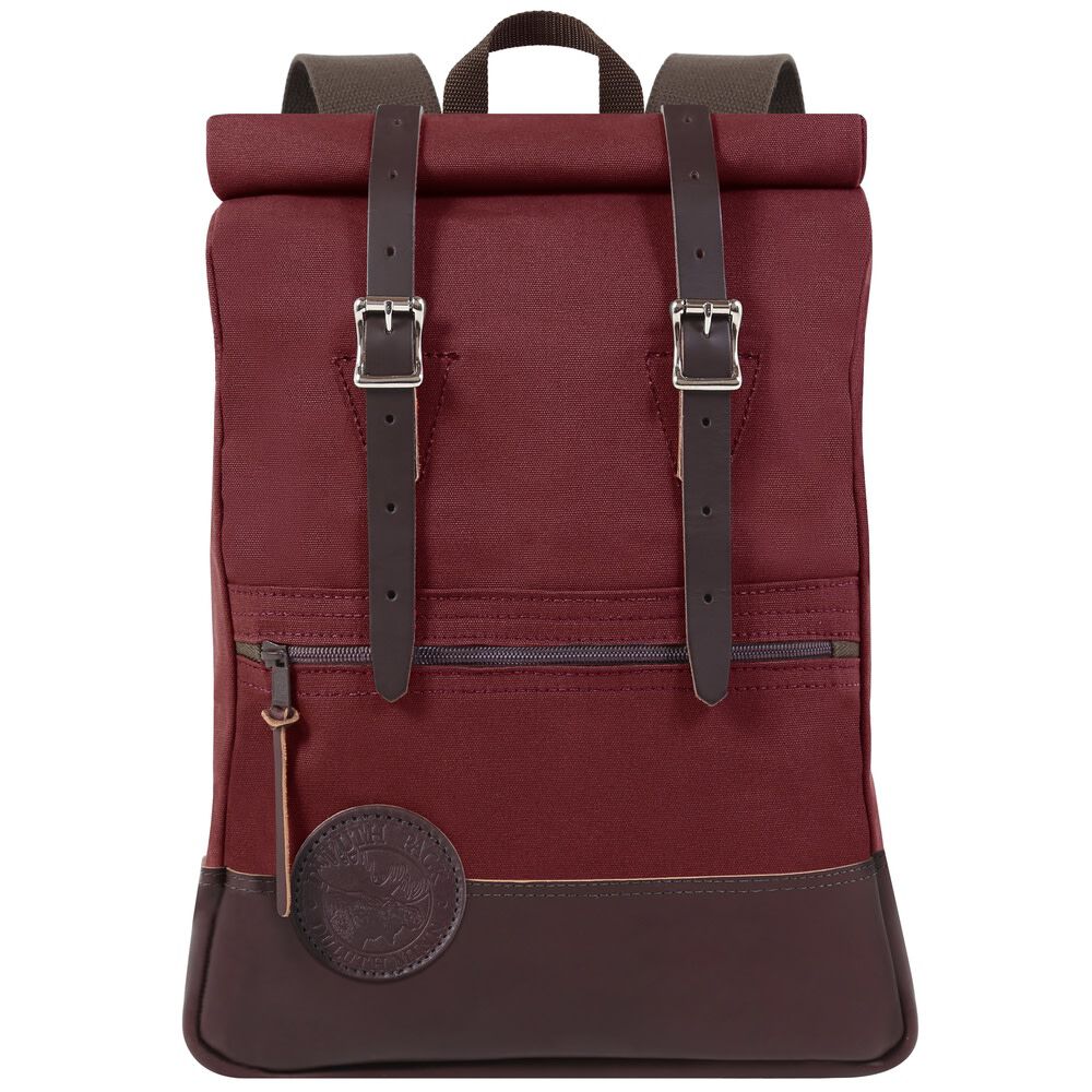 Duluth Pack Deluxe Roll-Top Scout Backpack – Burgundy – B-1408-BRG