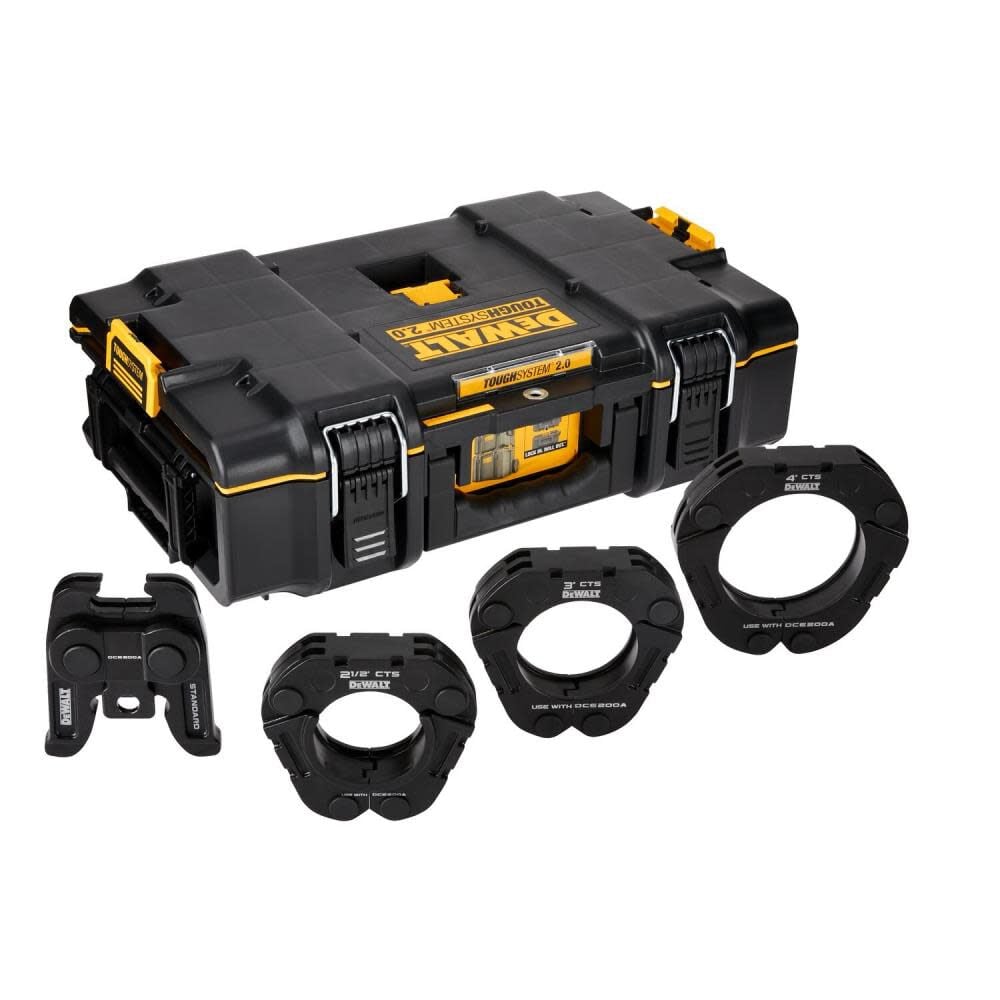 DEWALT 2 1/2in to 4in Standard CTS Press Rings & Actuator Kit with Toughsystem 2.0 Tool Box – DCE201K