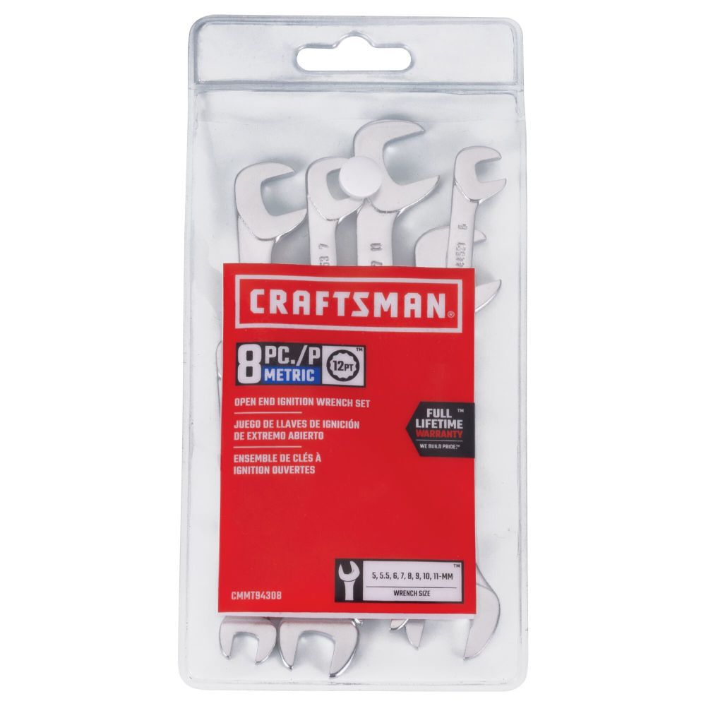 CRAFTSMAN Open End Ignition Wrench Set, Metric, 8 Piece, large image number 4