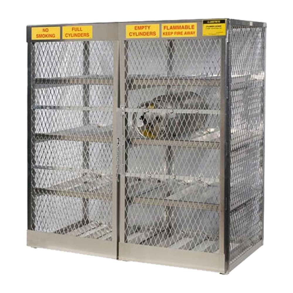 Justrite Aluminum Gas Cylinder Cabinet Locker for 20-33 Lbs LPG Cylinder, large image number 1