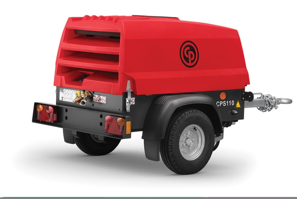 Chicago Pneumatic CPS110 110 CFM Portable Tow Behind Air Compressor with Kubota Engine, large image number 6