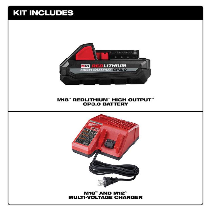 Milwaukee M18 REDLITHIUM HIGH OUTPUT CP3.0 Starter Kit, large image number 1